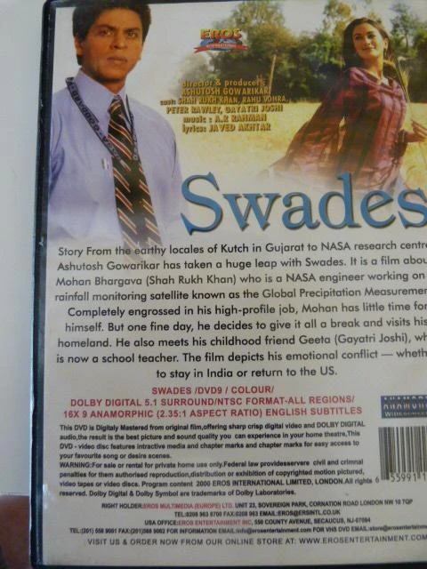 dvd Swades – photo 2